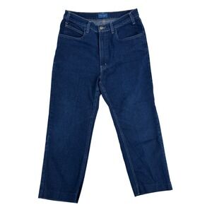 Town Craft Jeans Mens Dark Wash High Rise Straight Leg Blue 36x30 Style 523/5036